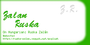 zalan ruska business card